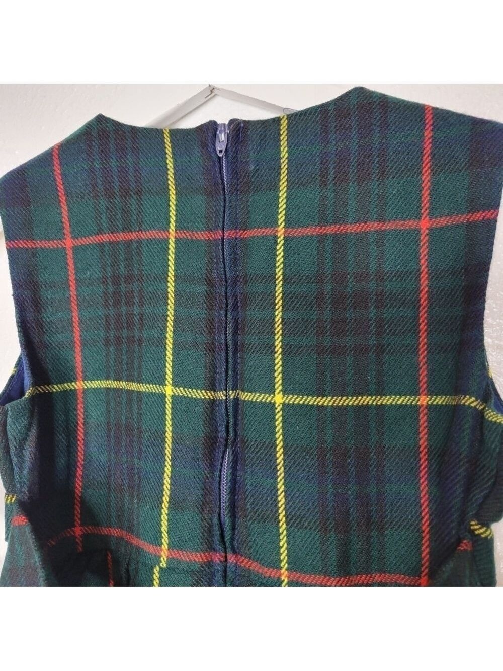 Vintage Florence Eiseman Green Plaid Sleeveless Dress Little Girl's Size 6 - Picture 10 of 11